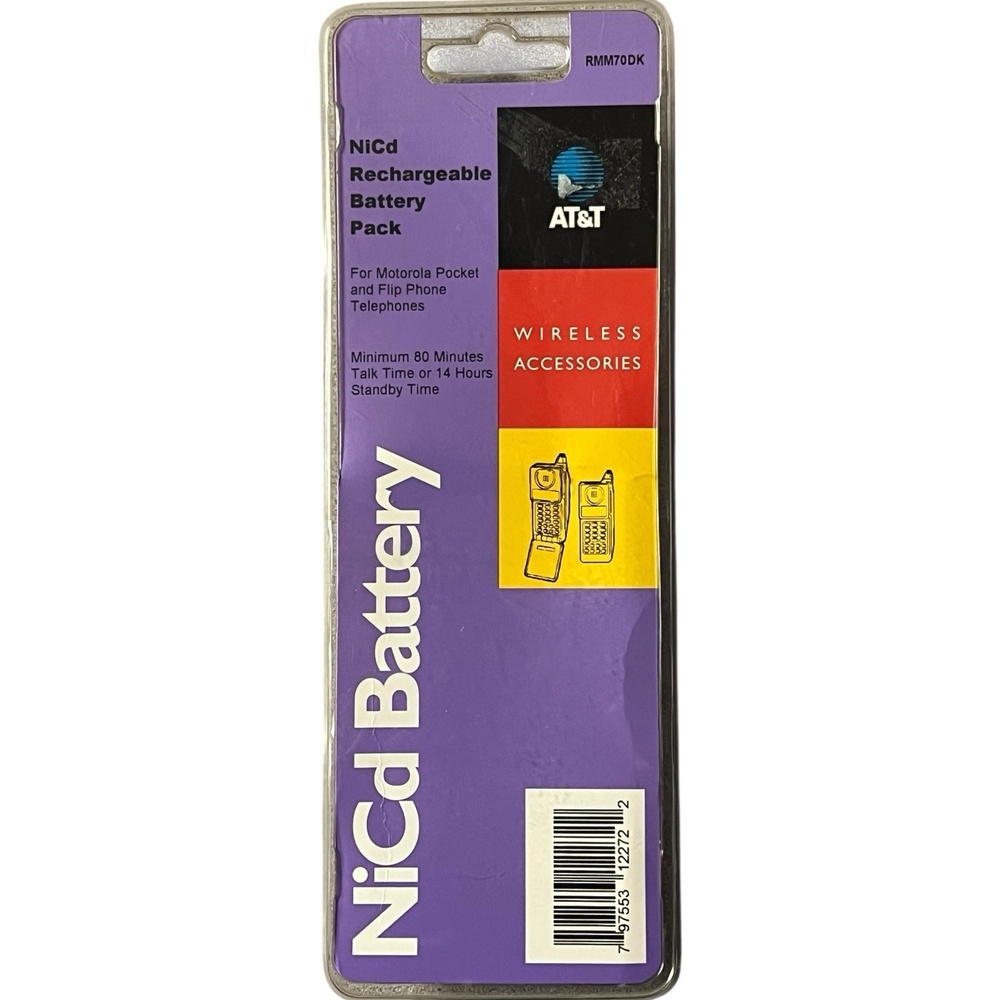 AT&T Motorola RMM70DK Vintage NiCd Rechargeable Flip Phone Battery Pack New 90s